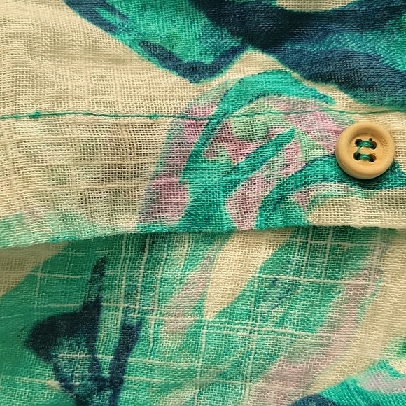 Blue Island Green Graphic Swim Coverup Size M NWT - Picture 6 of 12